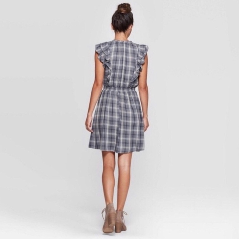 Universal Thread Ruffled Plaid Dress - image 2